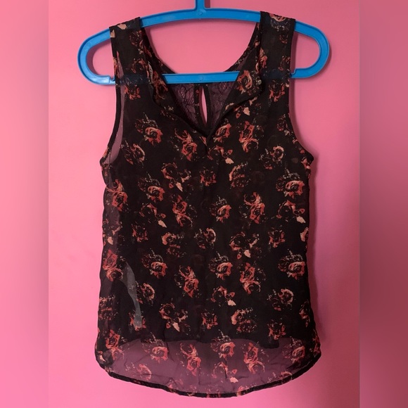 ONLY sleeveless top Red and Black Top Size 36 - Picture 3 of 6